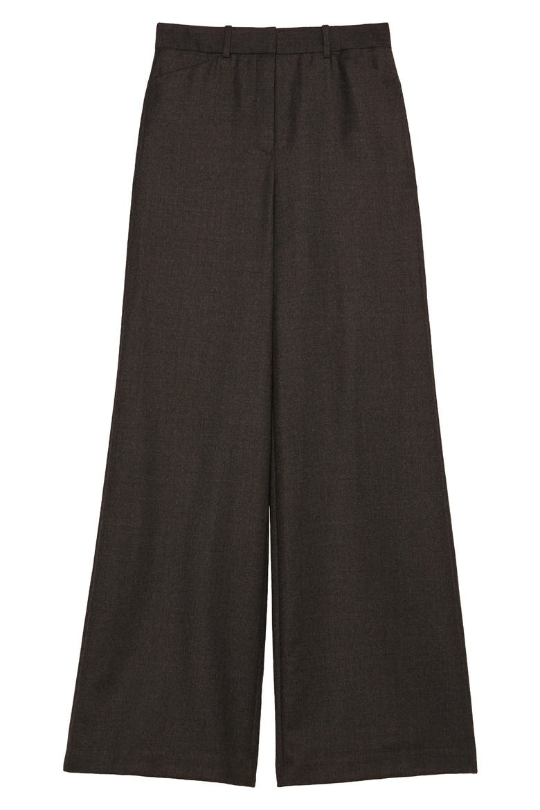 Terena P Virgin Wool Wide Leg Pants, Alternate, color, GREY