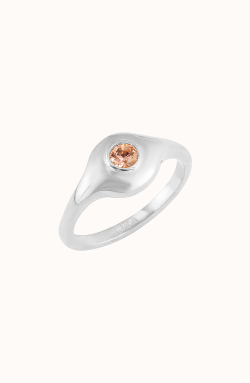 Joiana Jewelry Stone Pinky Ring In Silver