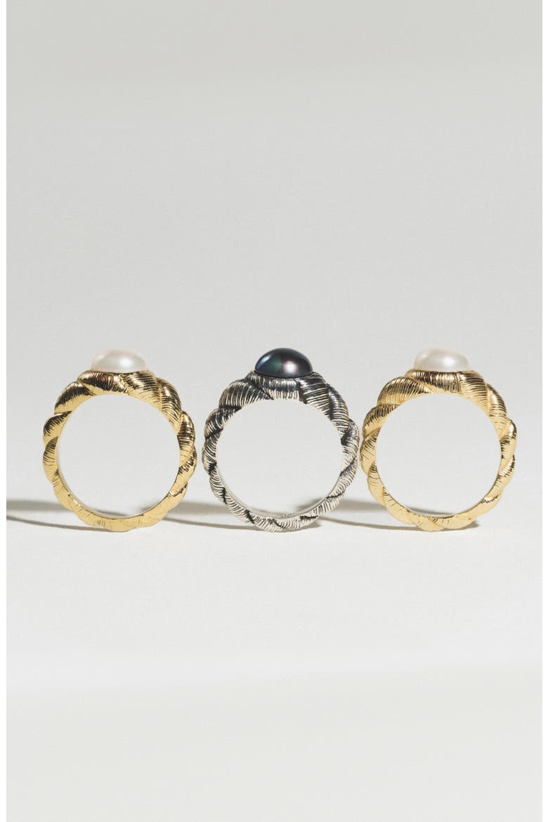 Adorned Pearl Ring, Alternate, color, METALLIC GOLD