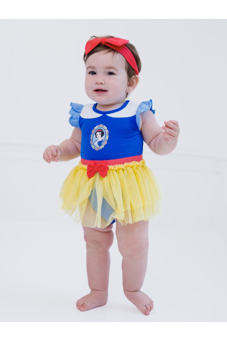 Princess Cosplay 2-Piece Tutu Bodysuit and Headband Set, Alternate, color, Royal Blue Snow White