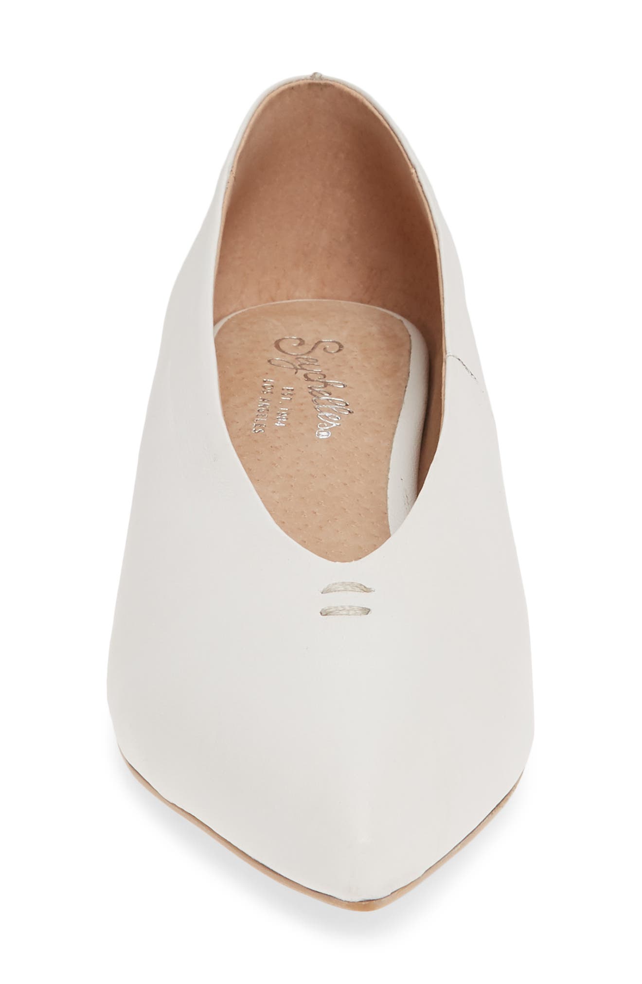 Compelling Pointed Toe Pump, Alternate, color, WHITE LEATHER