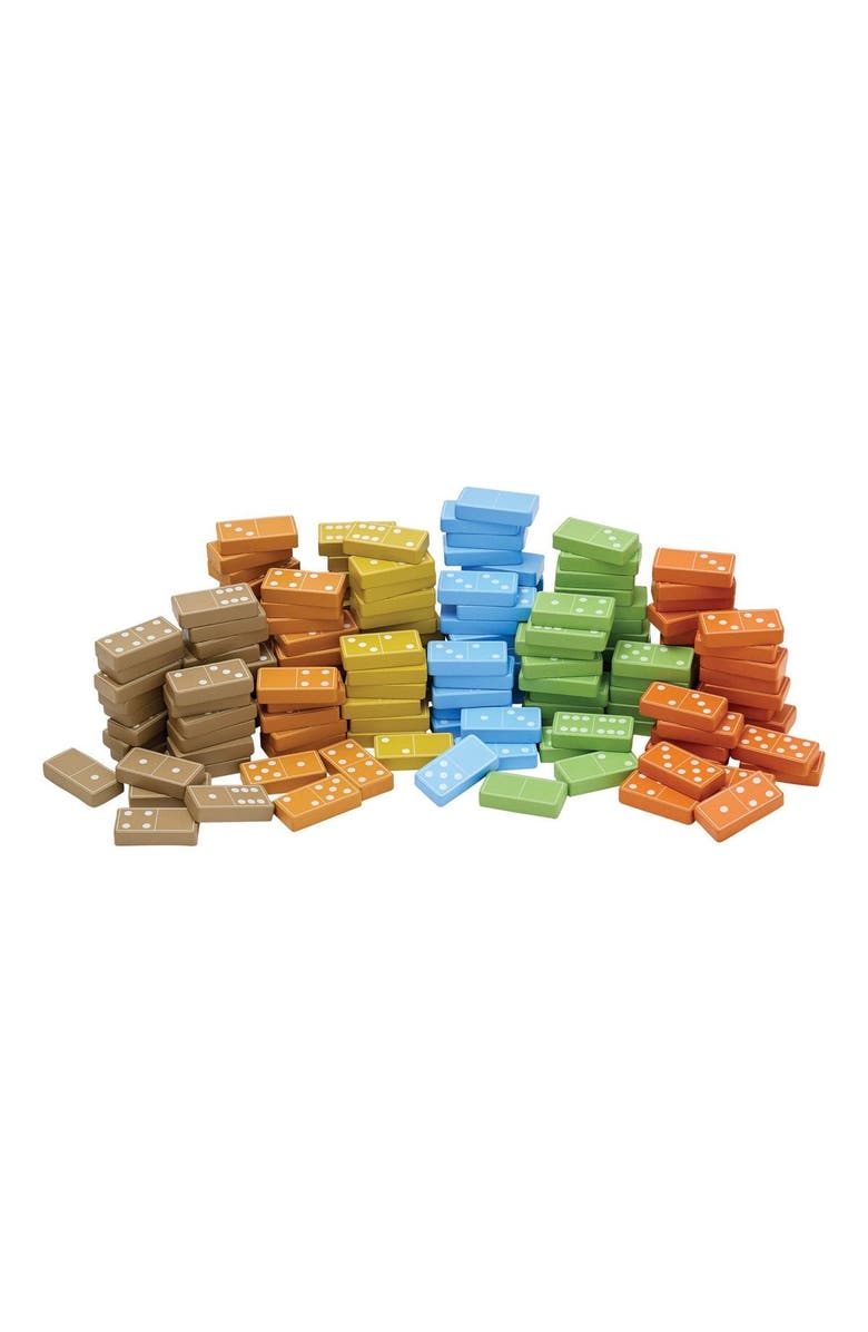 Kaplan Early Learning Company Wooden Dominoes - 168 Pieces, Alternate, color, Multicolored