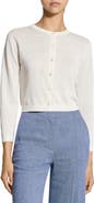 Theory Linen Blend Crop Cardigan