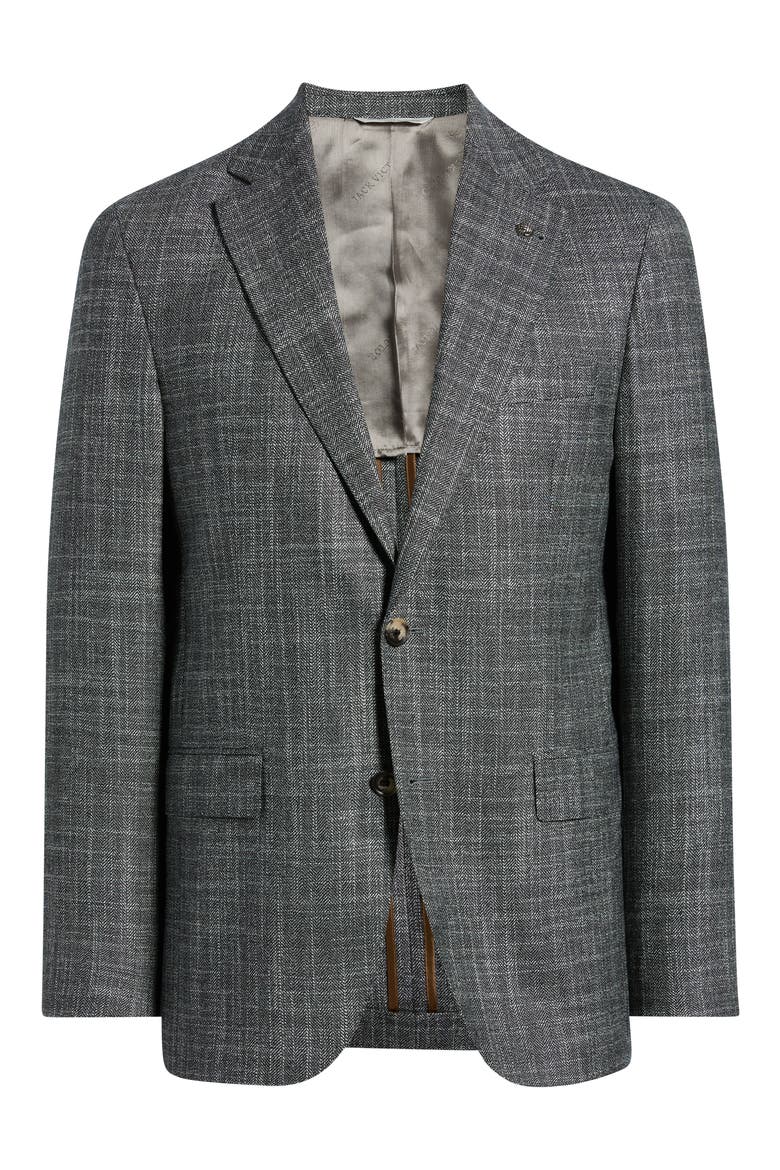 McAllen Herringbone Wool & Silk Sport Coat, Alternate, color, GREY
