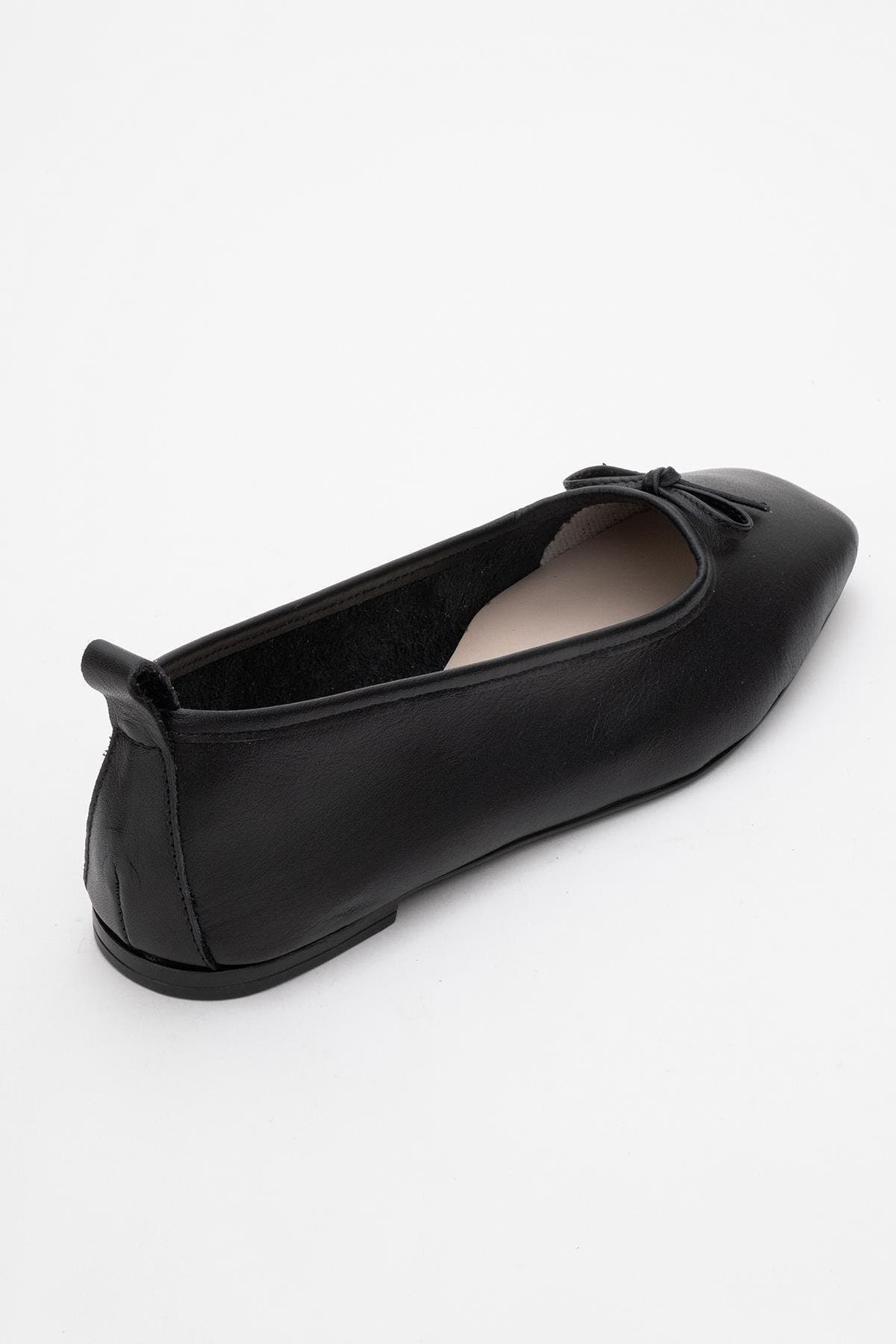 Forever & Always Shoes Sosa Leather Ballet Flats, Alternate, color, Black Leather