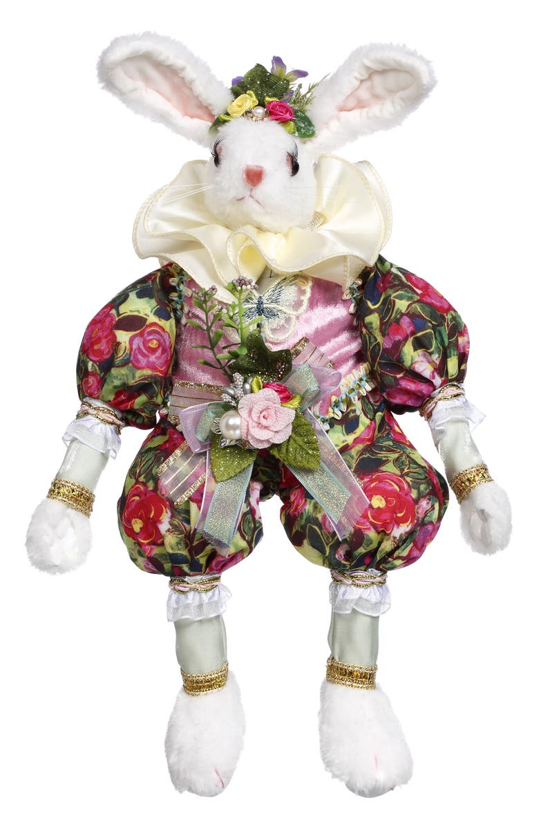 Mark Roberts Bean Bag Pillow Body Rabbit with Vest, Small, Main, color, Deep Red