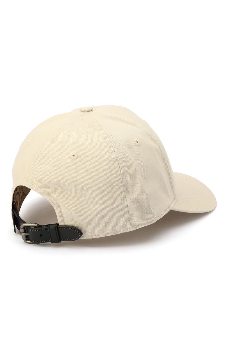 COACH Embroidered Cotton Canvas Baseball Cap, Alternate, color, Steam