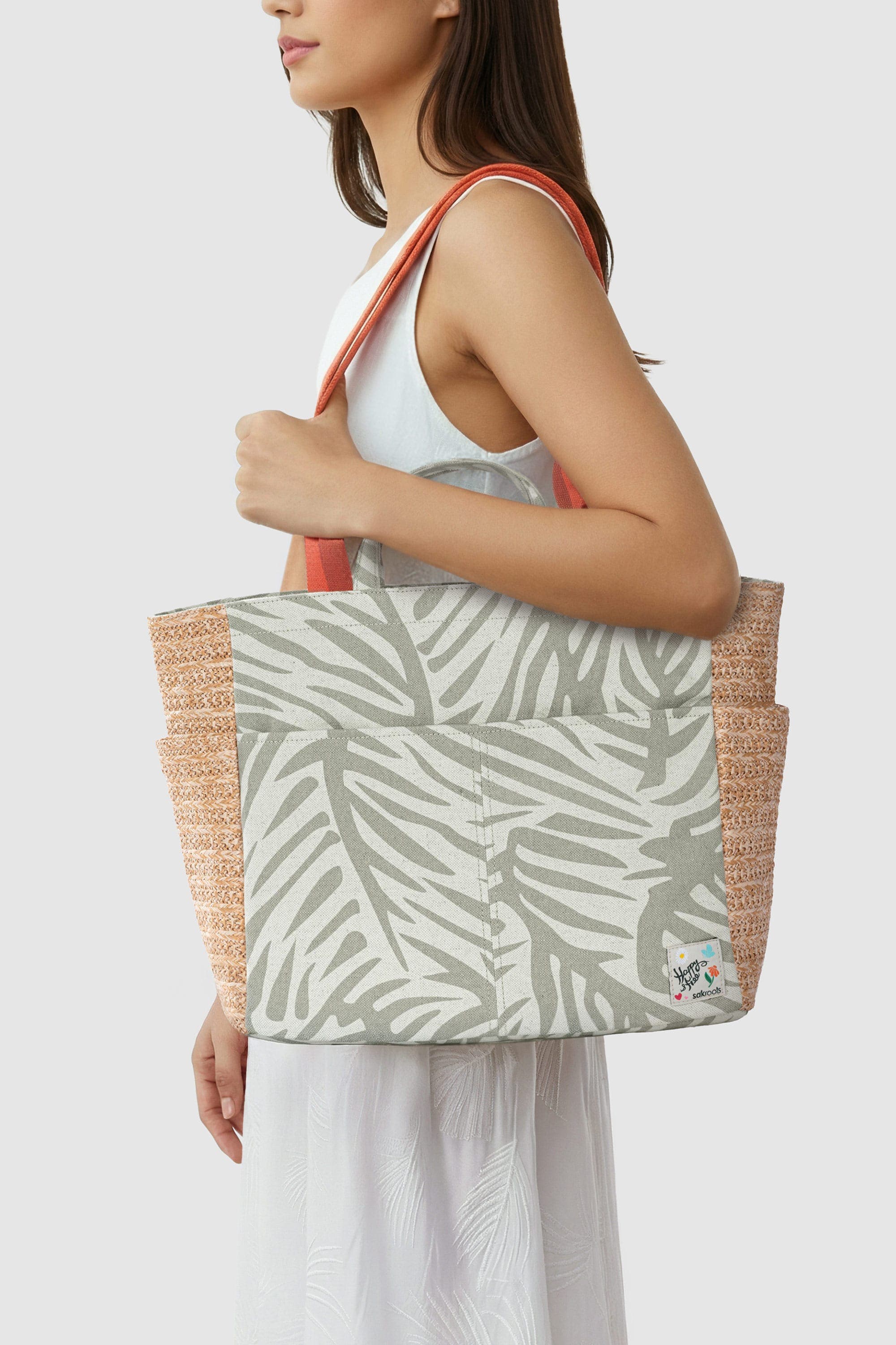 The Sak Cassia Beach Tote, Alternate, color, Natural Leaf
