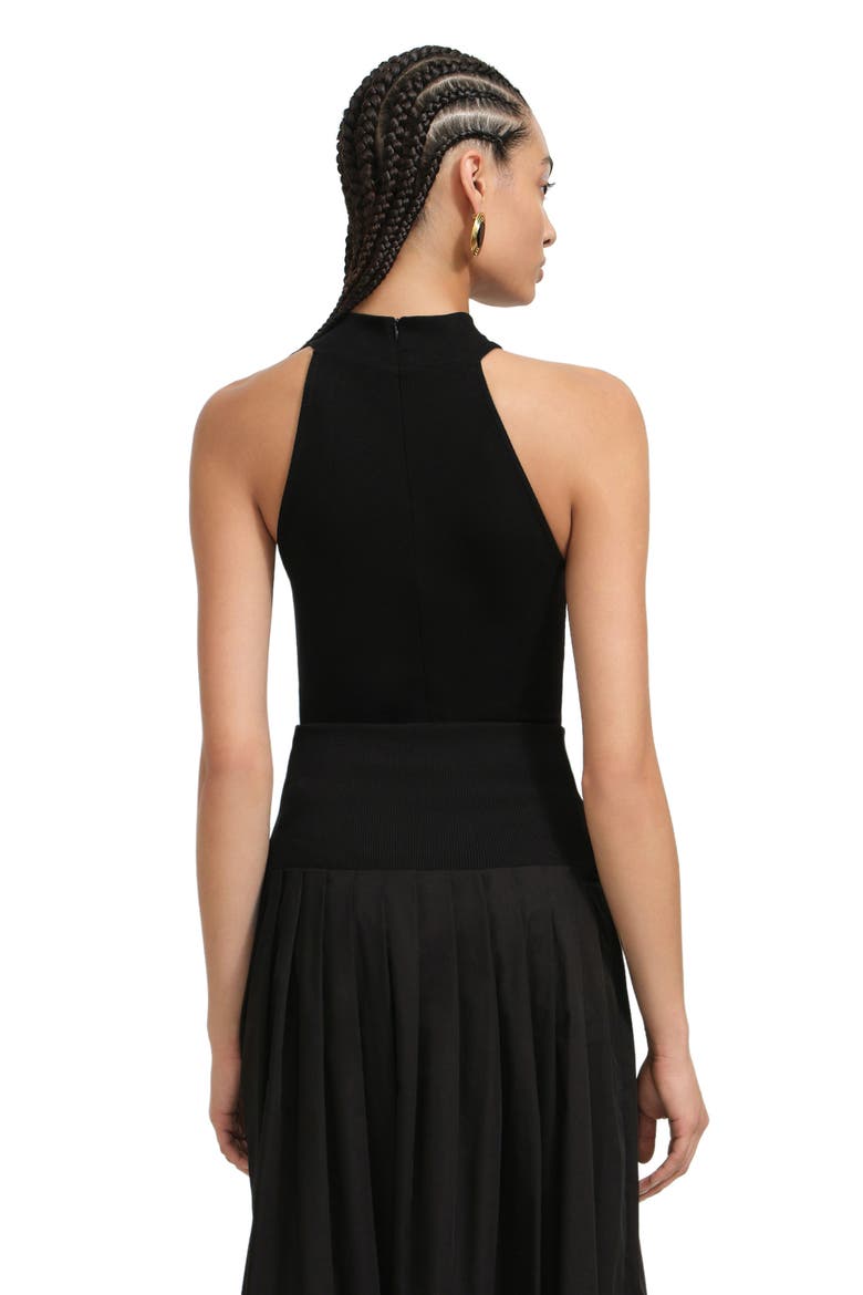 Doris Sleeveless Rib Bodysuit, Alternate, color, BLACK