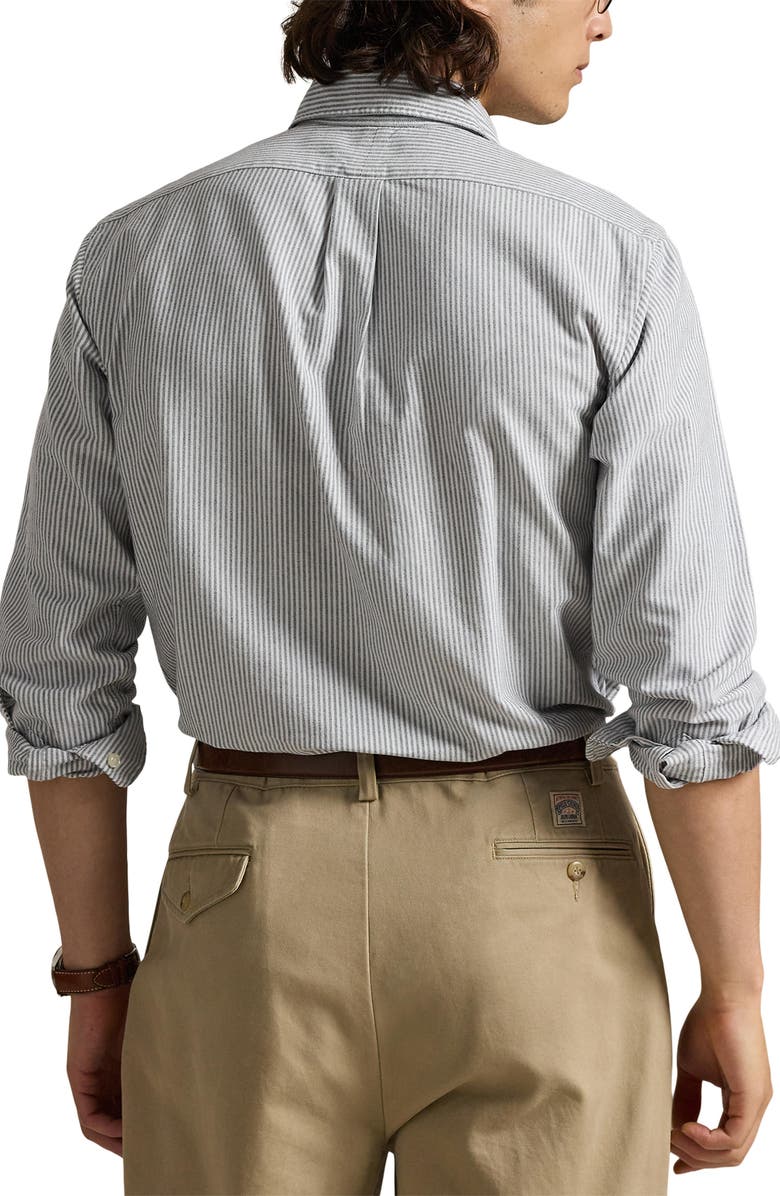 Polo Ralph Lauren Classic Fit Stripe Oxford Button-Down Sport Shirt, Alternate, color, 