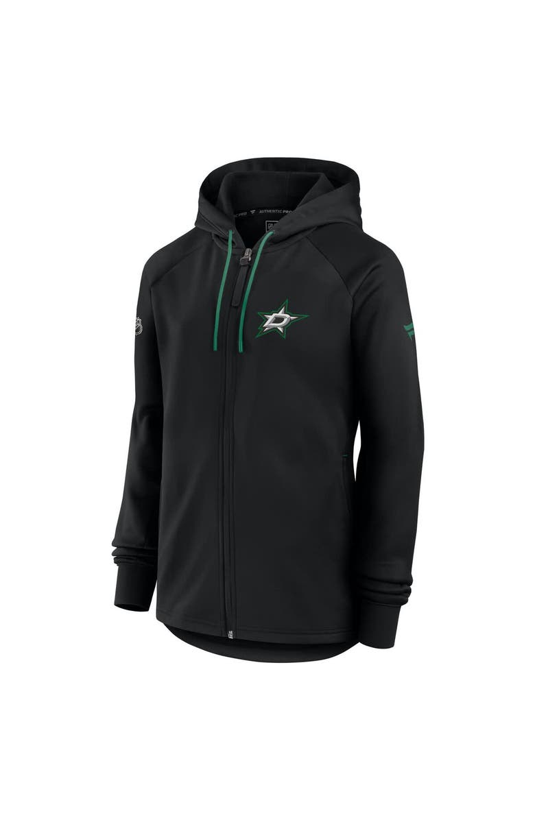 FANATICS Women's Fanatics  Black Dallas Stars Authentic Pro Rink Fleece Full-Zip Jacket, Alternate, color, 