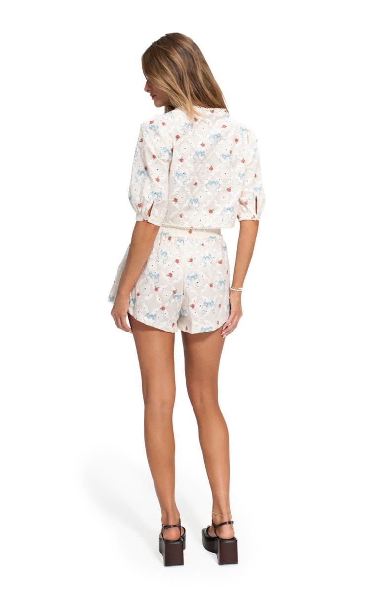 Agua Bendita Cherish Salen Tie Front Crop Top, Alternate, color, White