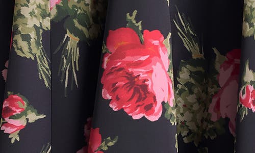 Cinq À Sept Baroque Roses Hilda Skirt Obsidian Multi In Multi