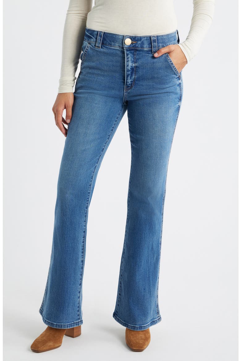 Skyrise Flare Jeans, Main, color, MID BLUE