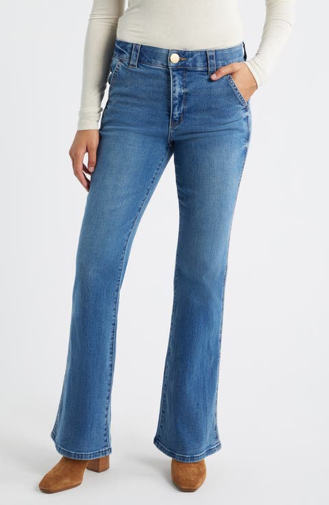 'Ab'Solution Skyrise Flare Jeans (Dark Indigo Artisanal)
