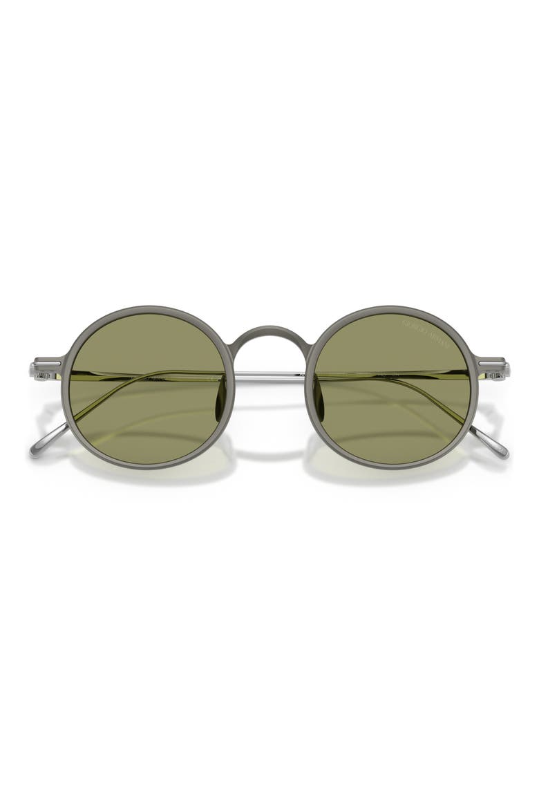 46mm Small Phantos Sunglasses, Alternate, color, MATTE GUNMETAL / GREEN