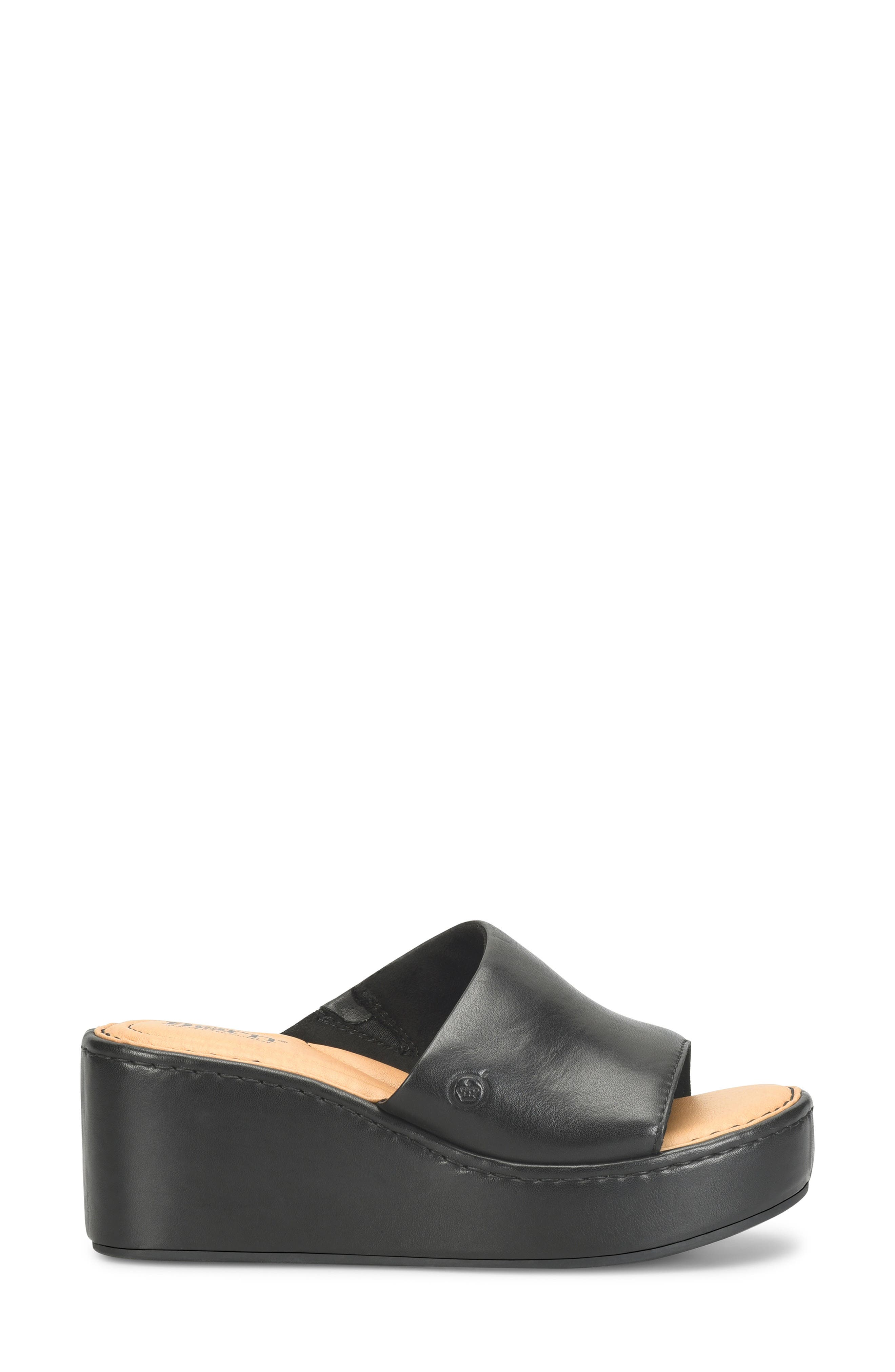 Børn Shilo Platform Wedge Sandal, Alternate, color, Black Leather