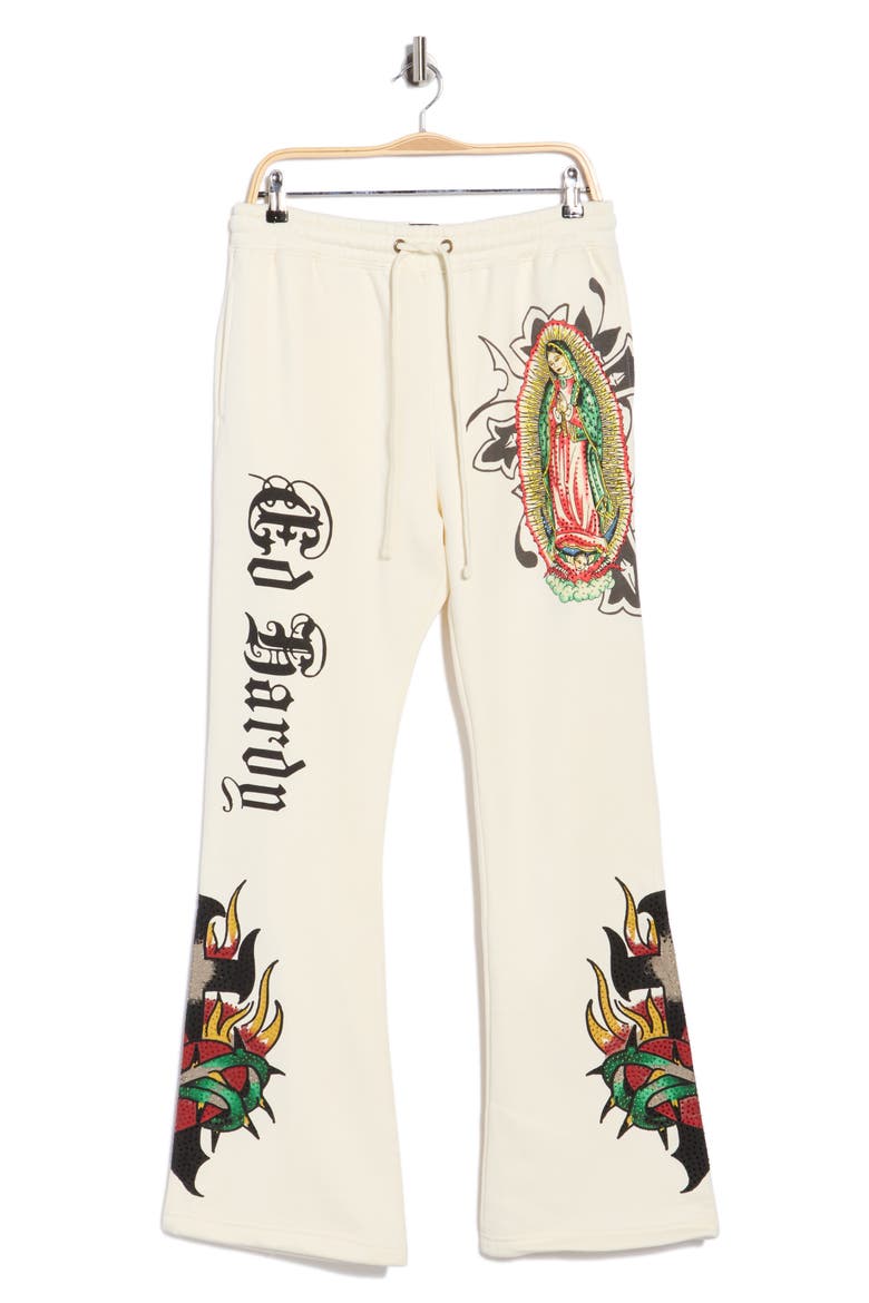 Mary Bootcut Sweatpants, Alternate, color, IVORY