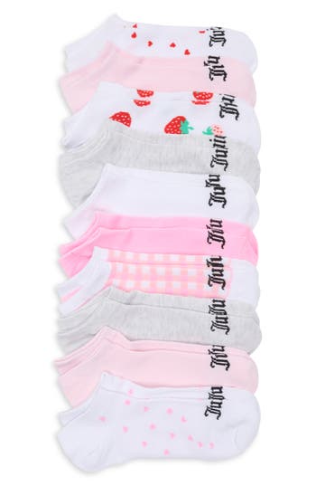 Juicy Couture Assorted 10-pack Berry No-show Socks