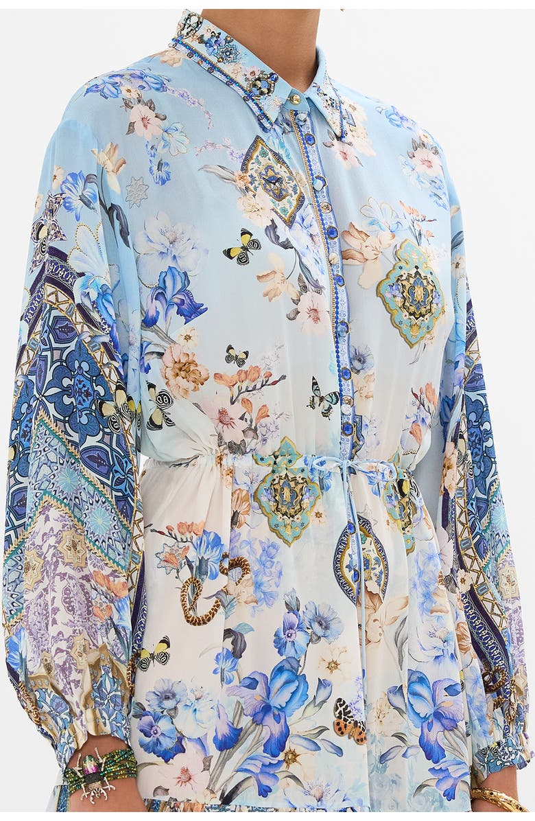 Camilla TIERED LONG SHIRT DRESS AL MANIAL PALACE MEMOIRS, Alternate, color, 