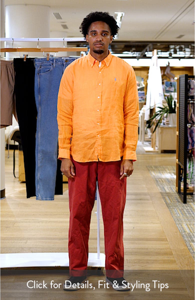 Classic Fit Linen Button-Down Shirt, sales video thumbnail