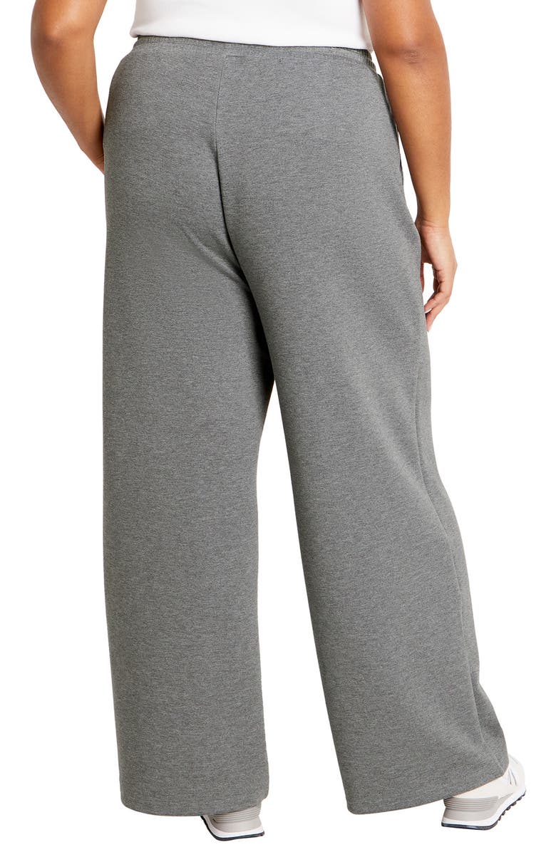 City Chic Maia Wide Leg Pull-On Pants, Alternate, color, Grey