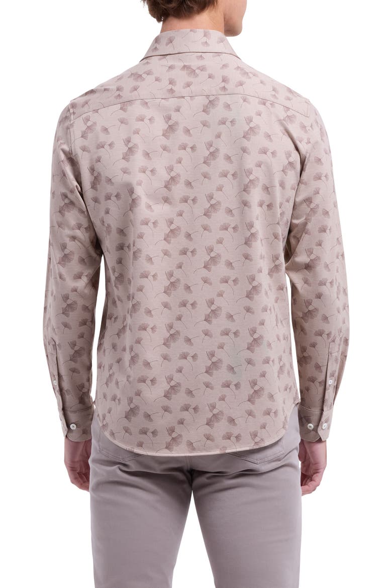James OoohCotton® Floral Twill Button-Up Shirt, Alternate, color, SAND