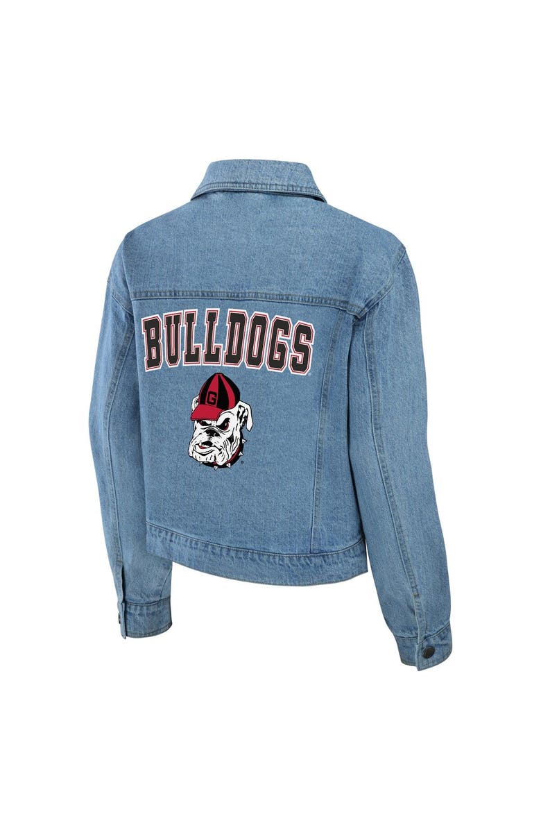WEAR by Erin Andrews Women's WEAR by Erin Andrews Georgia Bulldogs Button-Up Denim Jacket, Alternate, color, 