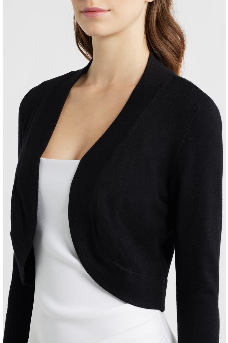 Bolero Cardigan, Alternate, color, BLACK