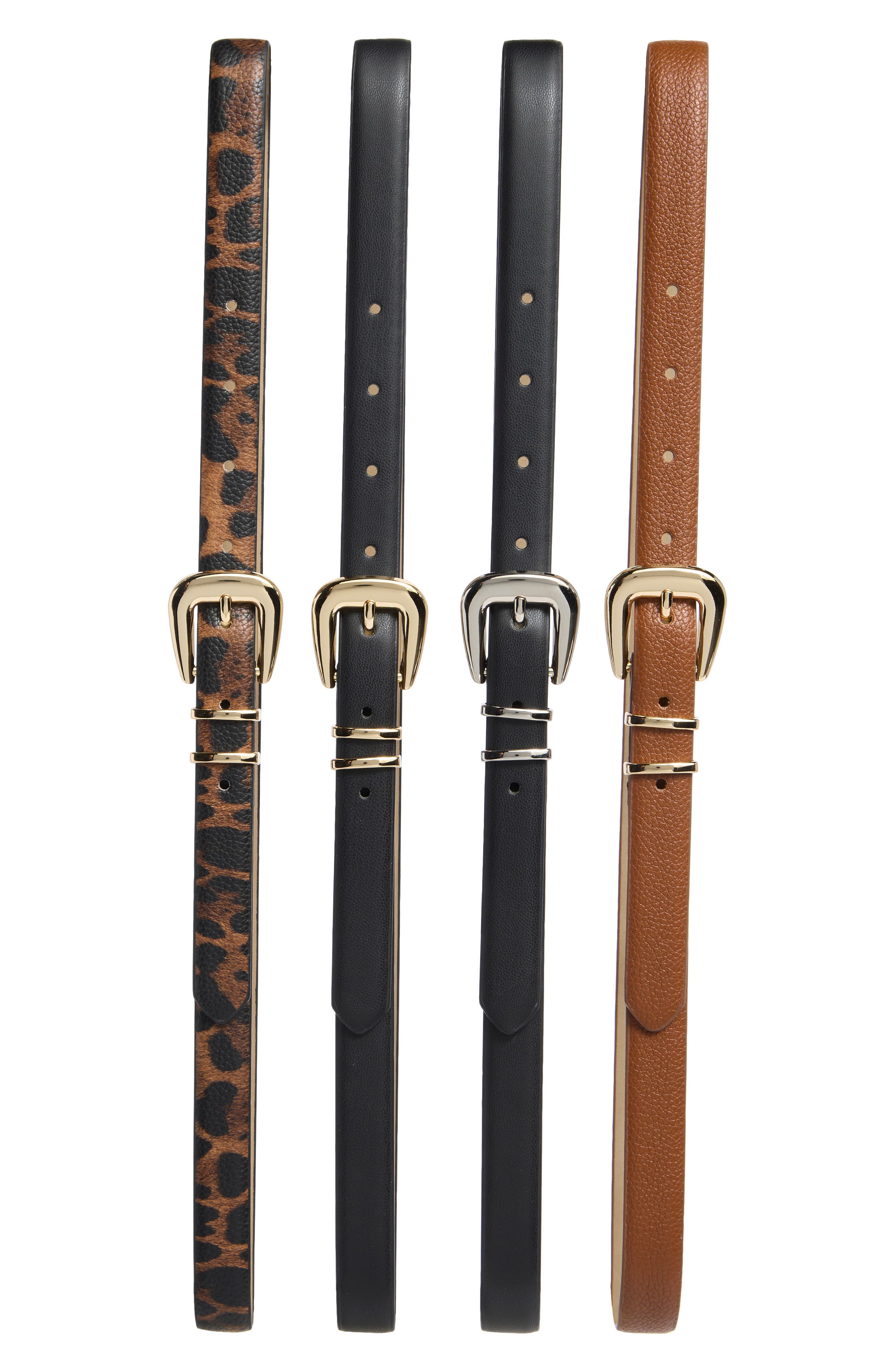 Vince Camuto 4-for-1 Assorted Faux Leather Belts