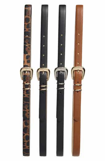Vince Camuto 4-for-1 Assorted Faux Leather Belts