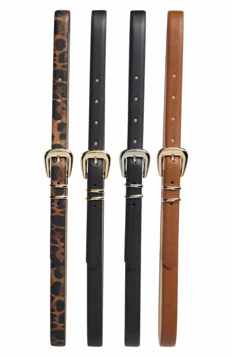 Vince Camuto 4-for-1 Assorted Faux Leather Belts