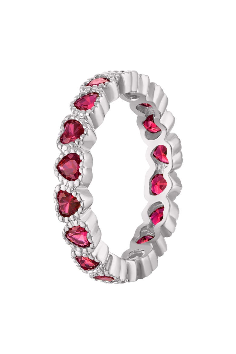 Created Ruby Heart Eternity Ring, Alternate, color, RUBY