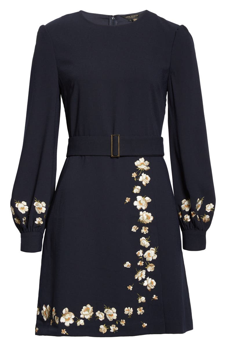 Ted Baker London Pearl Floral Long Sleeve Dress, Alternate, color, 