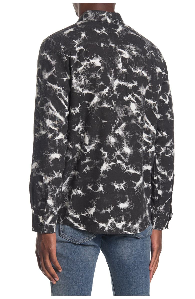 Volcom Spinner Tie Dye Printed Flannel Regular Fit Shirt, Alternate, color, 