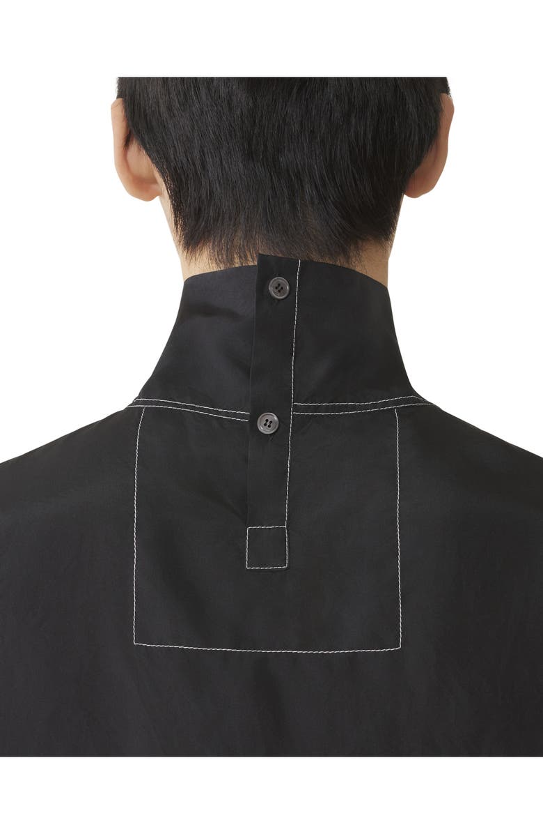 Lanvin Silk High Neck Top, Alternate, color, Black