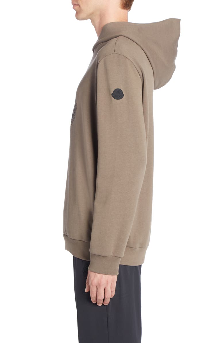 Moncler Logo Cotton Fleece Graphic Hoodie, Alternate, color, 