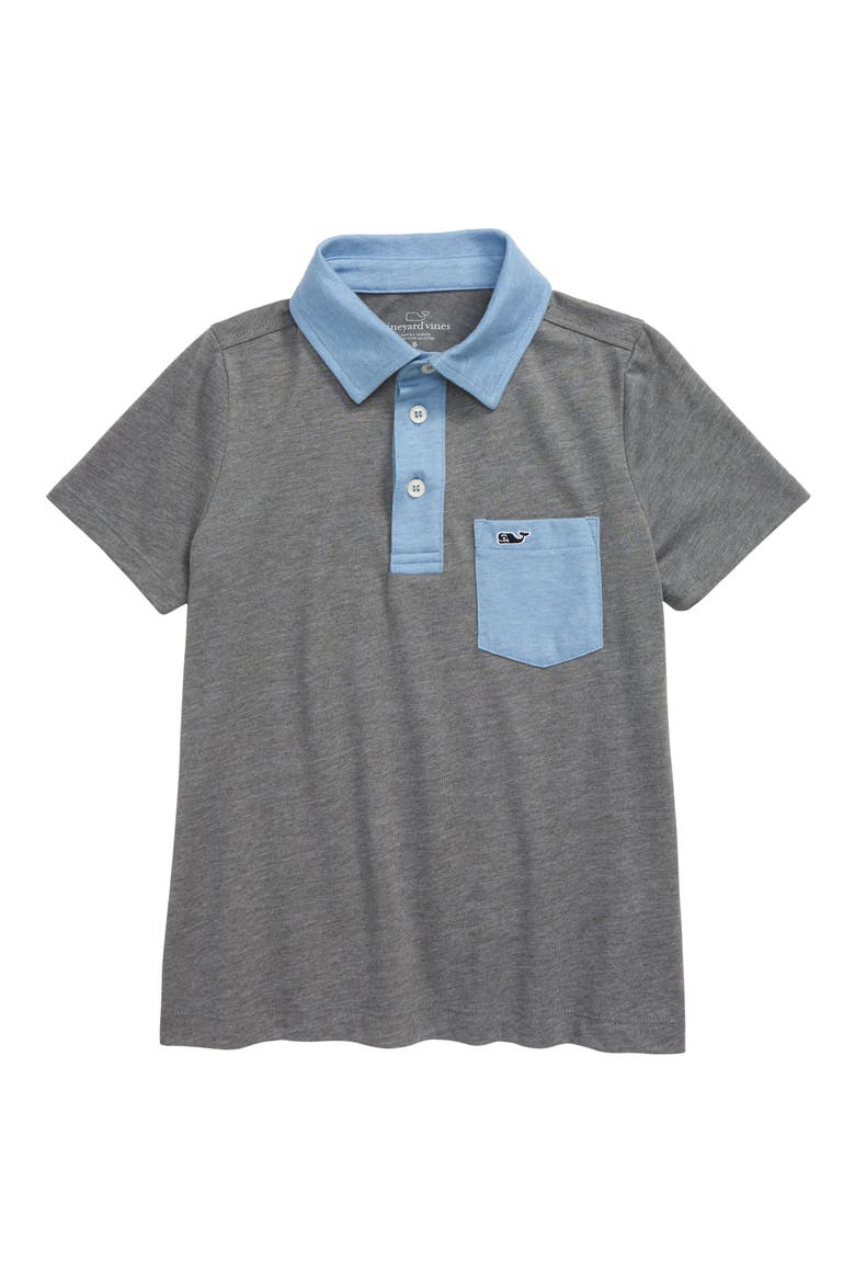 Block Island Polo, Main, color, MEDIUM GRAY HEATHER