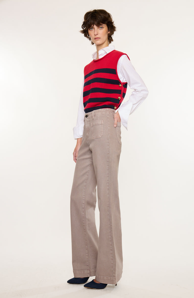 KanCan Tracy High Rise Loose Flare Jeans, Alternate, color, Taupe