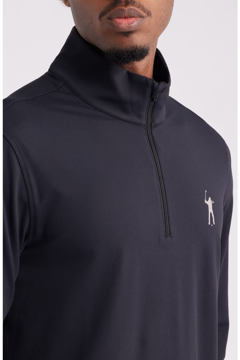 Signature Quarter Zip Pullover, Alternate, color, BLACK