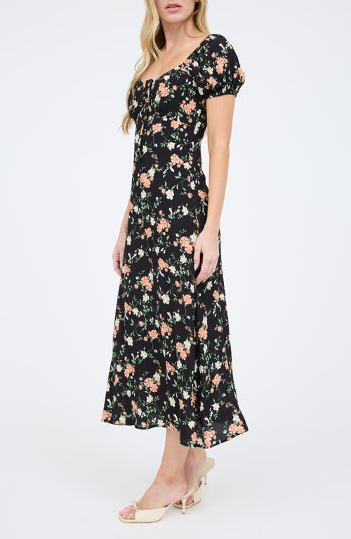 BLU PEPPER BLU PEPPER FLORAL MIDI DRESS