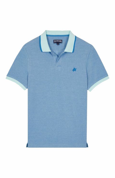 Men's Changing Color Pique Cotton Polo Shirt