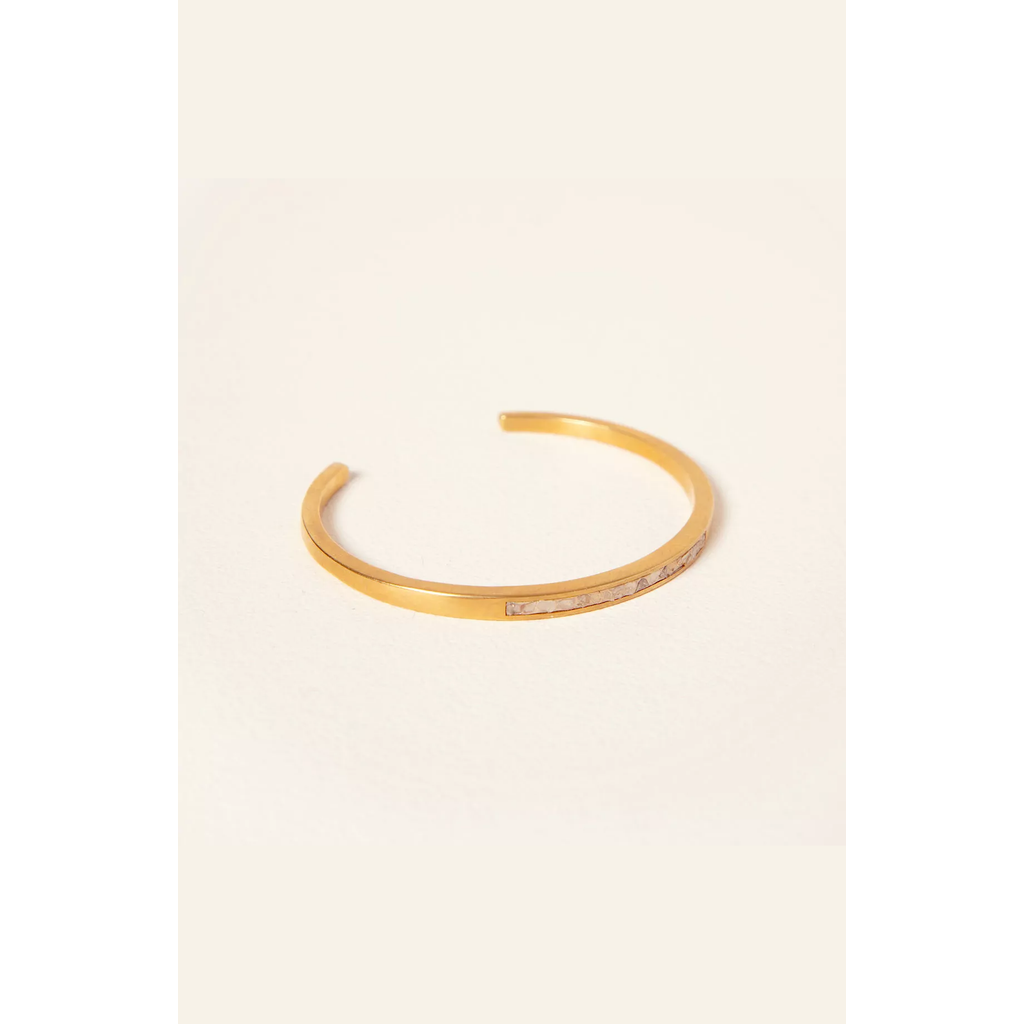 Uncommon Goods Sliced Raw Diamond Bracelet In Gold With Diamonds