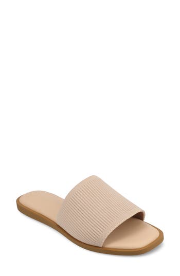 Journee Collection Prisilla Slide Sandal In Blush