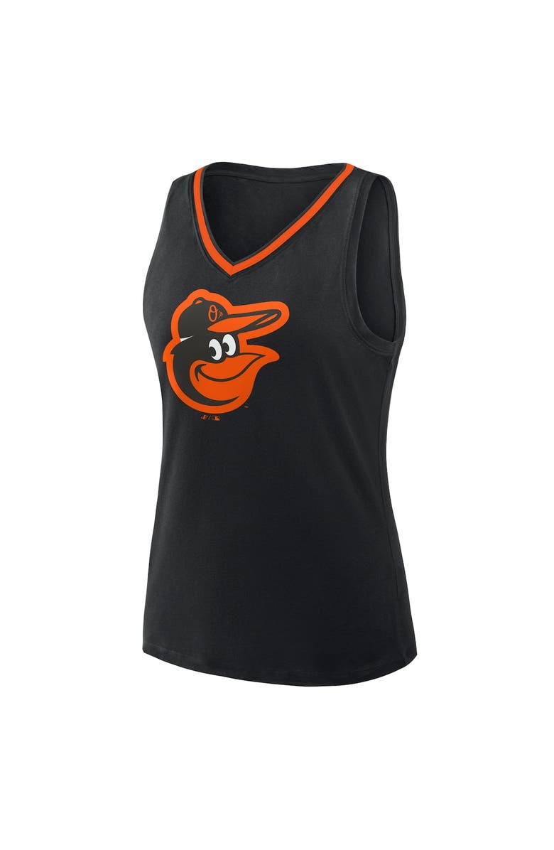 PROFILE Women's  Black Baltimore Orioles Plus Sized Stellar Win V-Neck Tank Top, Alternate, color, Black