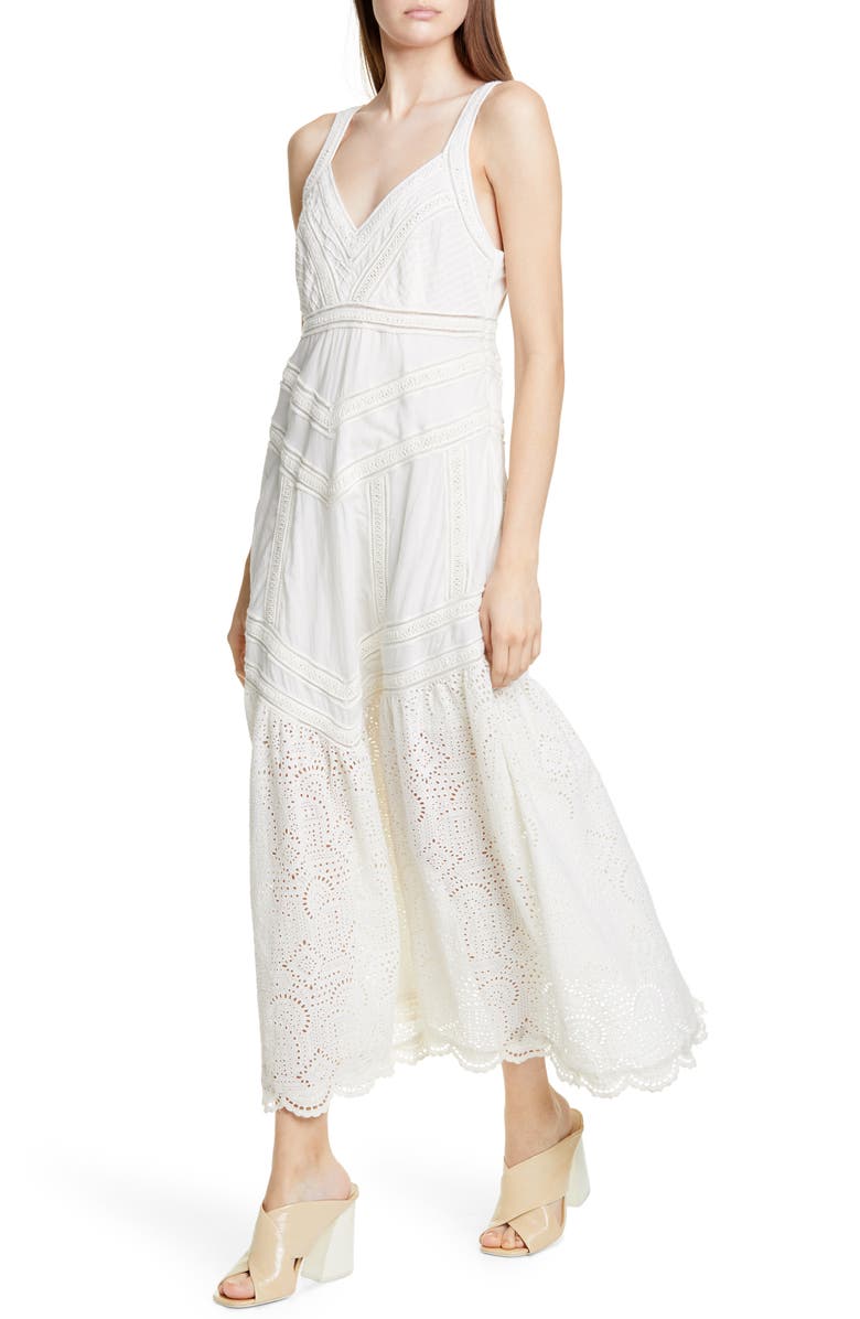 Sea Agatha Eyelet Hem Dress, Alternate, color, 