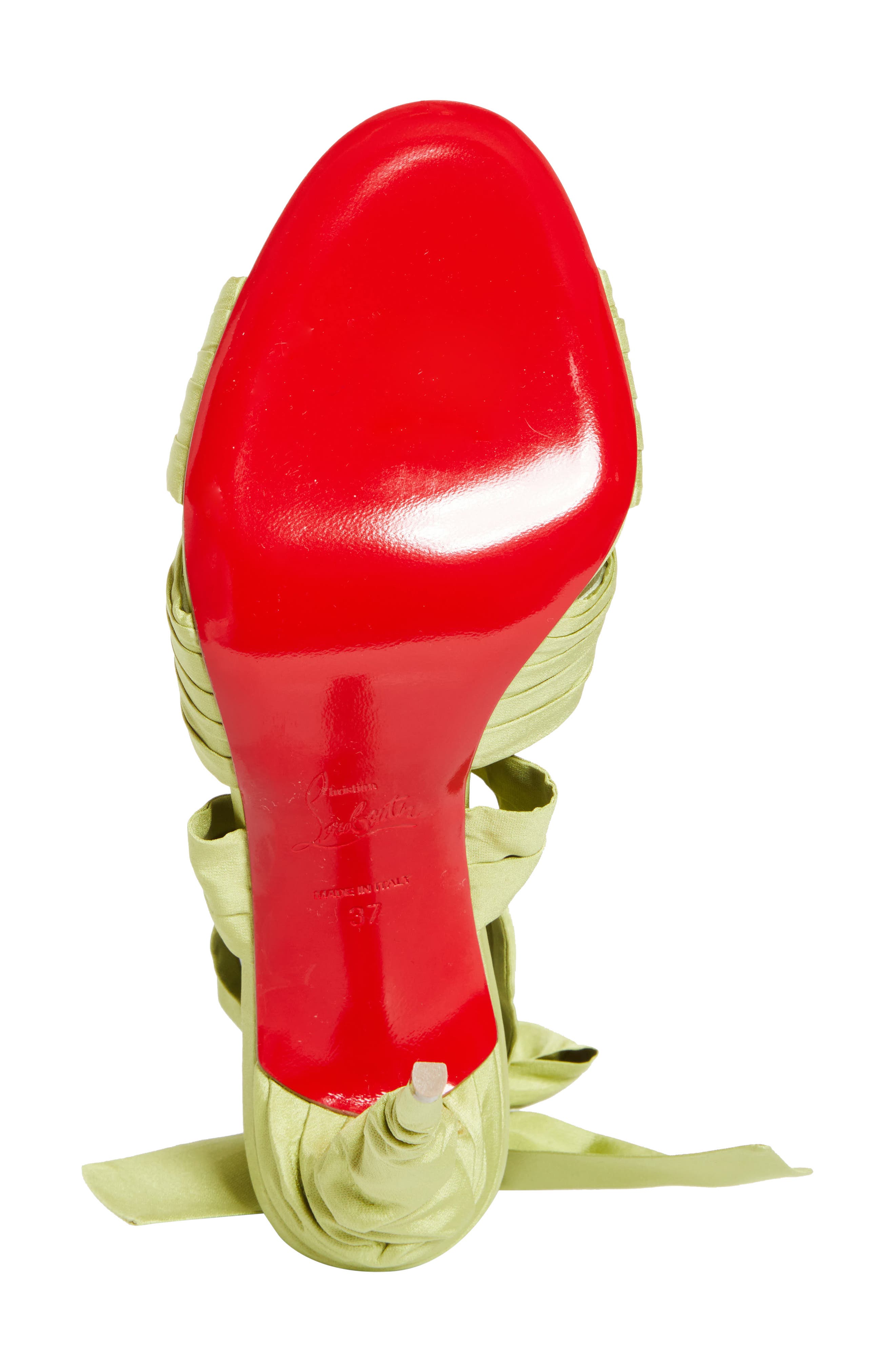 Christian Louboutin Affabula Ankle Wrap Sandal, Alternate, color, Haiiro/ Lin Haiiro