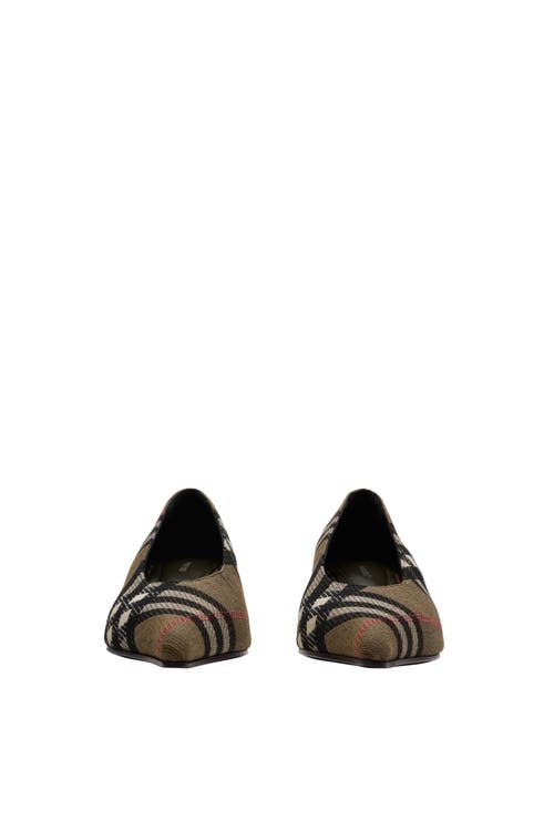 Burberry Check Dame Pumps Mit Spitzer Kappe 55mm In Multi