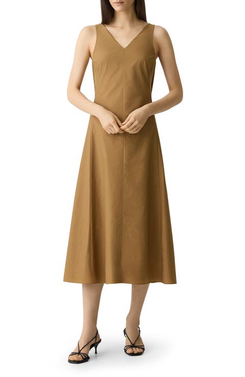 Cutout Back Sleeveless Midi Dress