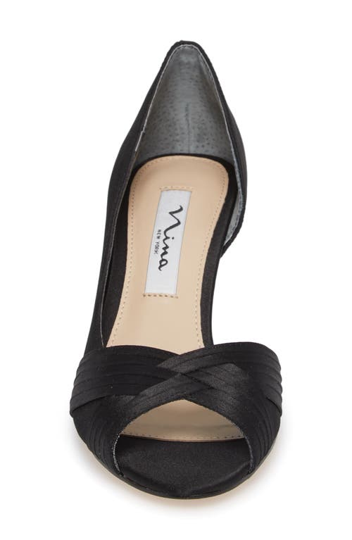 Nina Contesa Open Toe Pump In Black